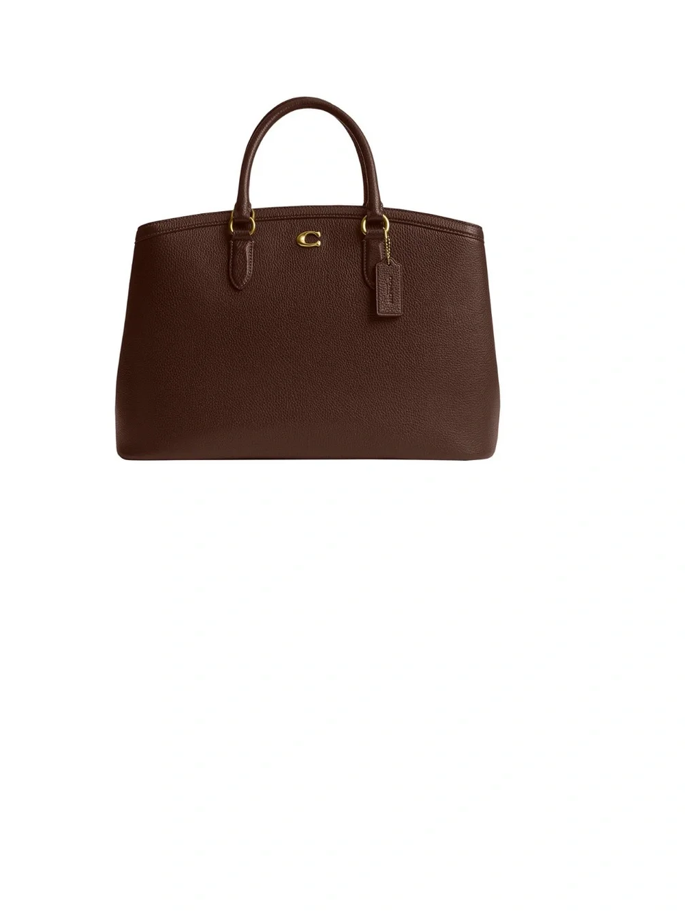 Coach Dark Brown Pebbled Leather Satchel with Shoulder Strap - Picture 3 of 8